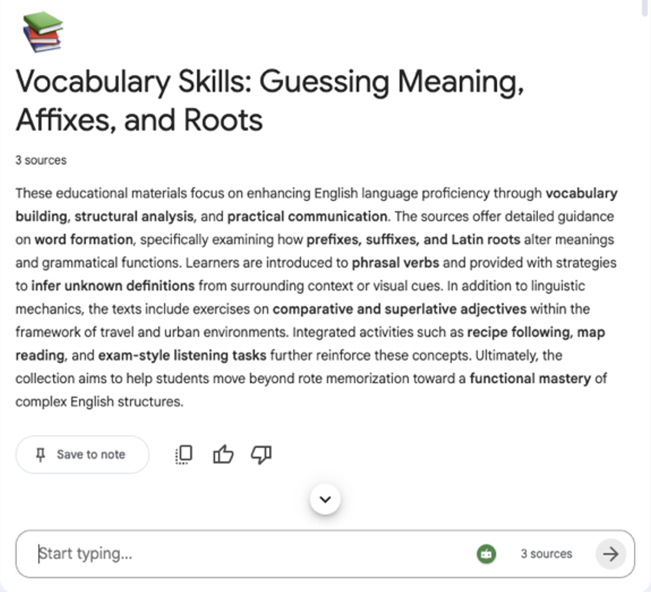 Chat feature using user-uploaded instructional materials