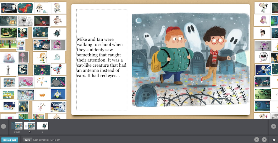 The Picture Book editor interface